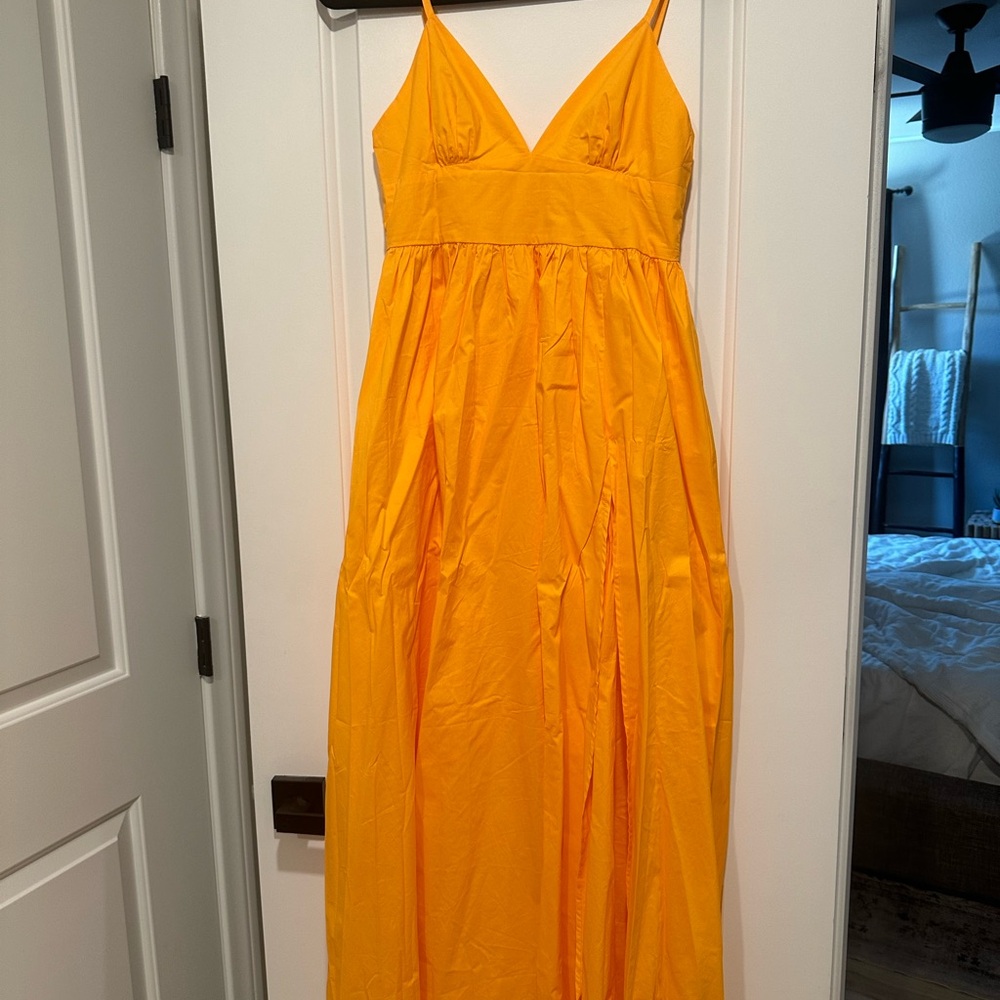 Showpo Orange Maxi Sundress Spaghetti Strap